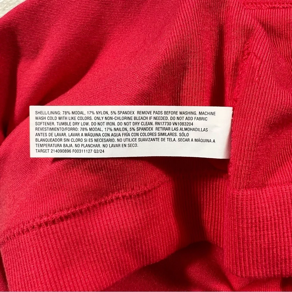 Women’s Seamless Active Red Ribbed Tank Sleeveless Dress Activewear Medium - Picture 9 of 9